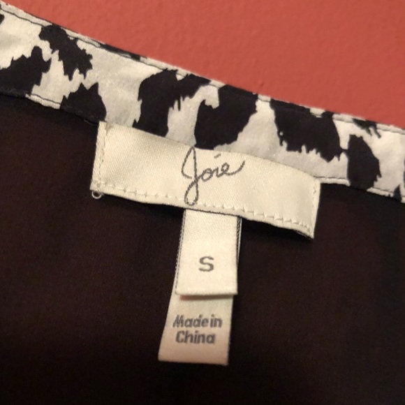 Black/White Sleeveless Animal Print Joie top sz S - Picture 3 of 3